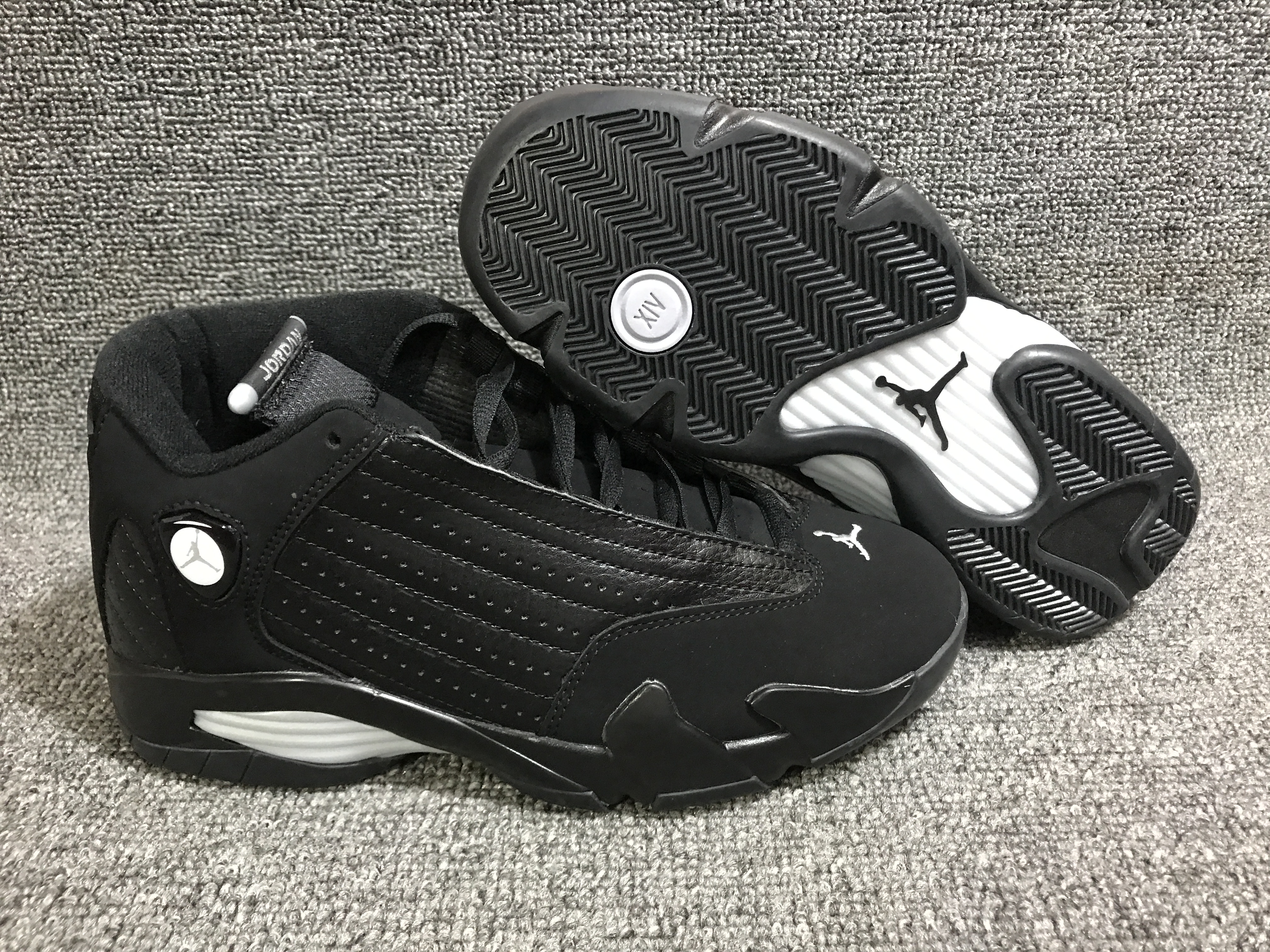 New Air Jordan 14 Black White Shoes - Click Image to Close